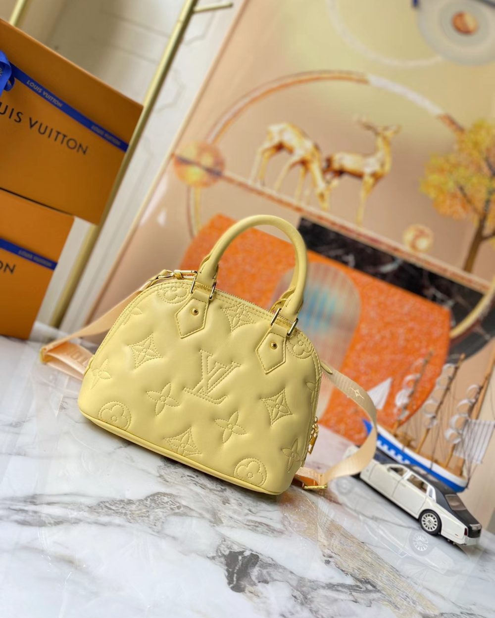 1:1 Replica Louis Vuitton LV Alma BB Bubblegram Leather Luxury Bag For Women M59821 - 9.6in/25cm