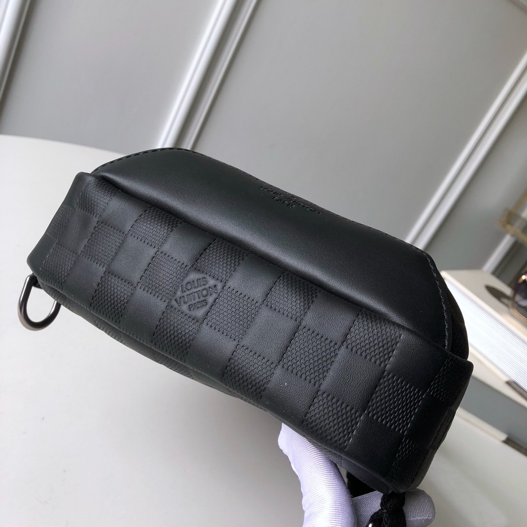 1:1 Replica Louis Vuitton LV Mochila bandolera Avenue Damier Infini Black Unique Bag Unique Bag For Men N41720 - 12in/31cm - Image 7