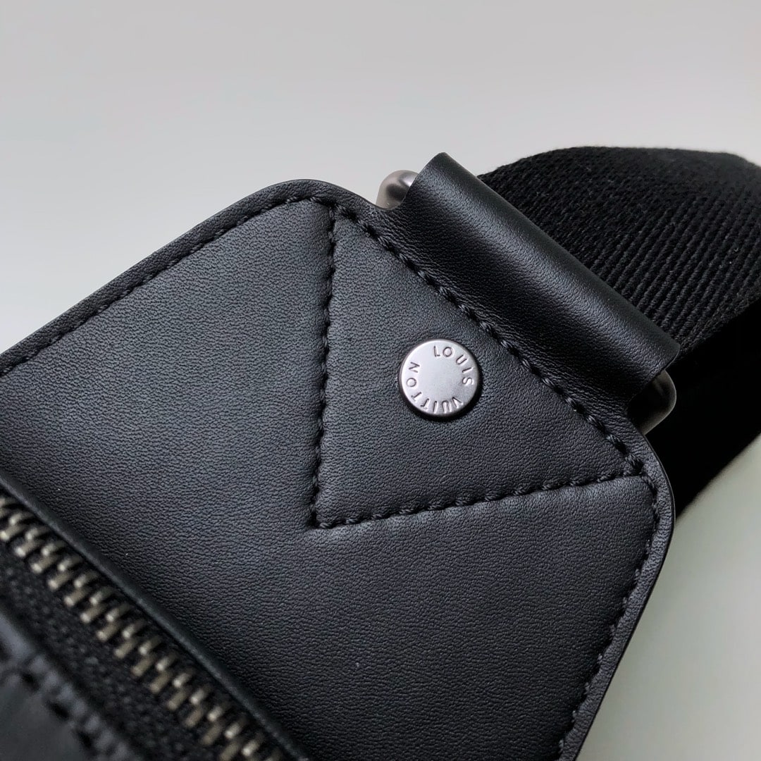 1:1 Replica Louis Vuitton LV Mochila bandolera Avenue Damier Infini Black Unique Bag Unique Bag For Men N41720 - 12in/31cm - Image 5