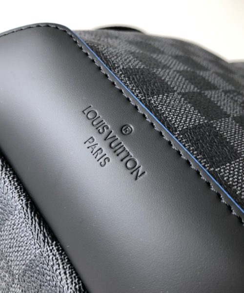 1:1 Replica Louis Vuitton LV Avenue Slingbag NM Damier Graphite Canvas Blue Unique Bag For Men N40008 - 12.2in/31cm