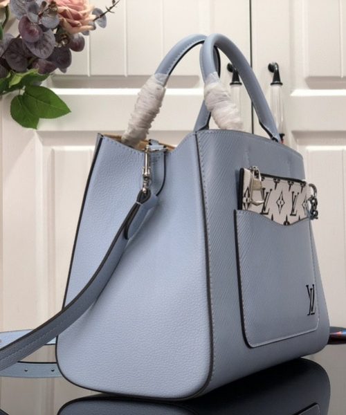 1:1 Replica Louis Vuitton LV Marelle Tote MM Epi Leather Black/Brown/Blue/Beige Luxurious Bag For Women M59954 - 11.8in/30cm