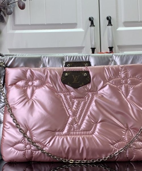 1:1 Replica Louis Vuitton LV Maxi Multi Pochette Accessoires Sliver/ Light Pink Unique Bag For Women‎ 13.4n/34cm M21057