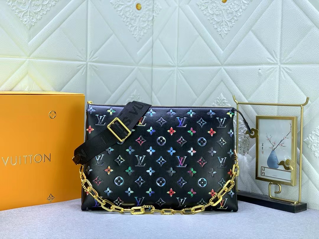 1:1 Replica Louis Vuitton LV Coussin MM Puffy Black Luxury Bag For Women M21204 - 13.4in/34cm - Image 2