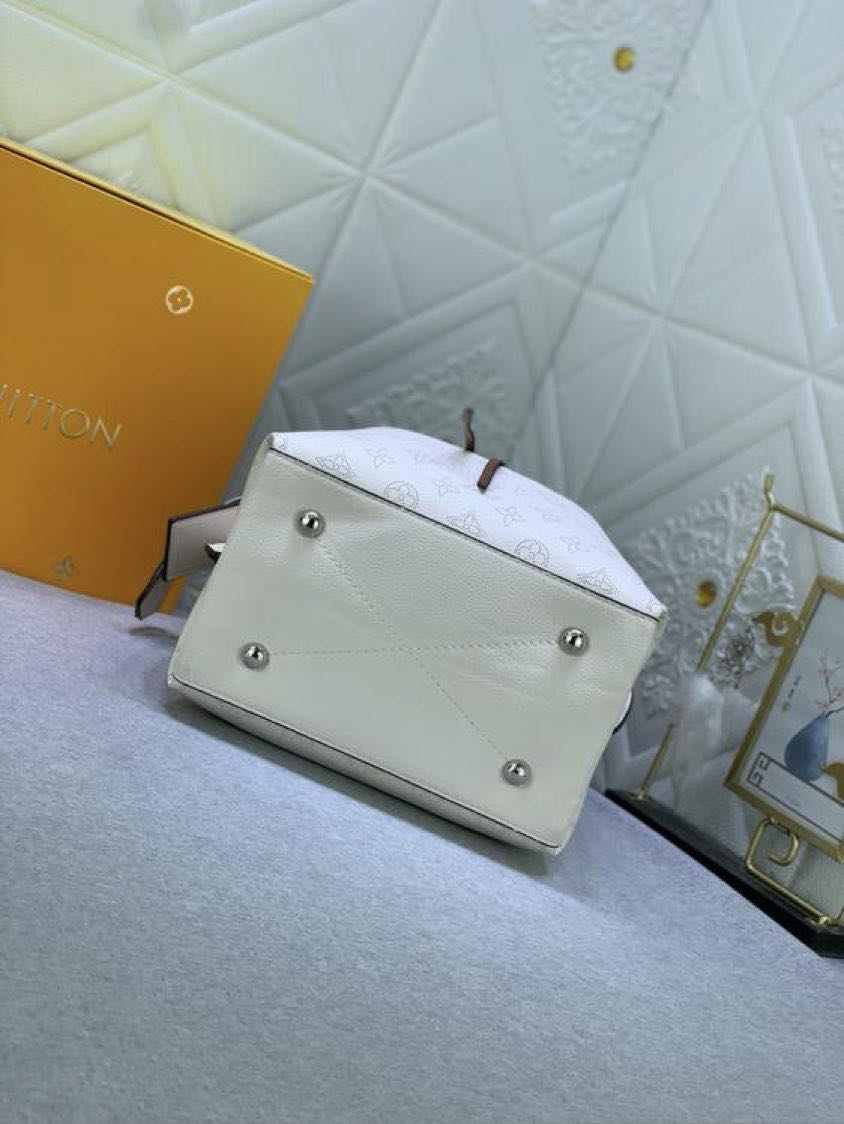 1:1 Replica Louis Vuitton LV Muria Bucket Monogram Motif White Luxury Bag For Women M55801 - 9.8in/25cm - Image 5