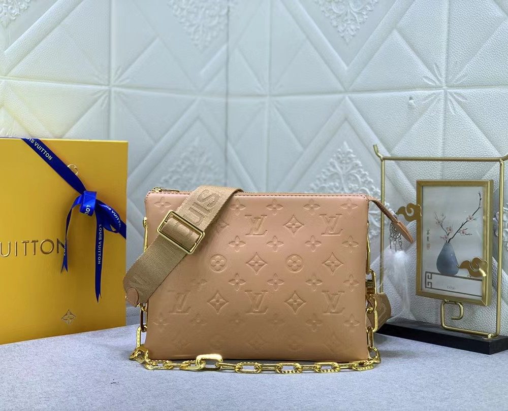 1:1 Replica Louis Vuitton LV Coussin PM Monogram Embossed Puffy Cream Luxury Bag For Women - 10.2in/26cm
