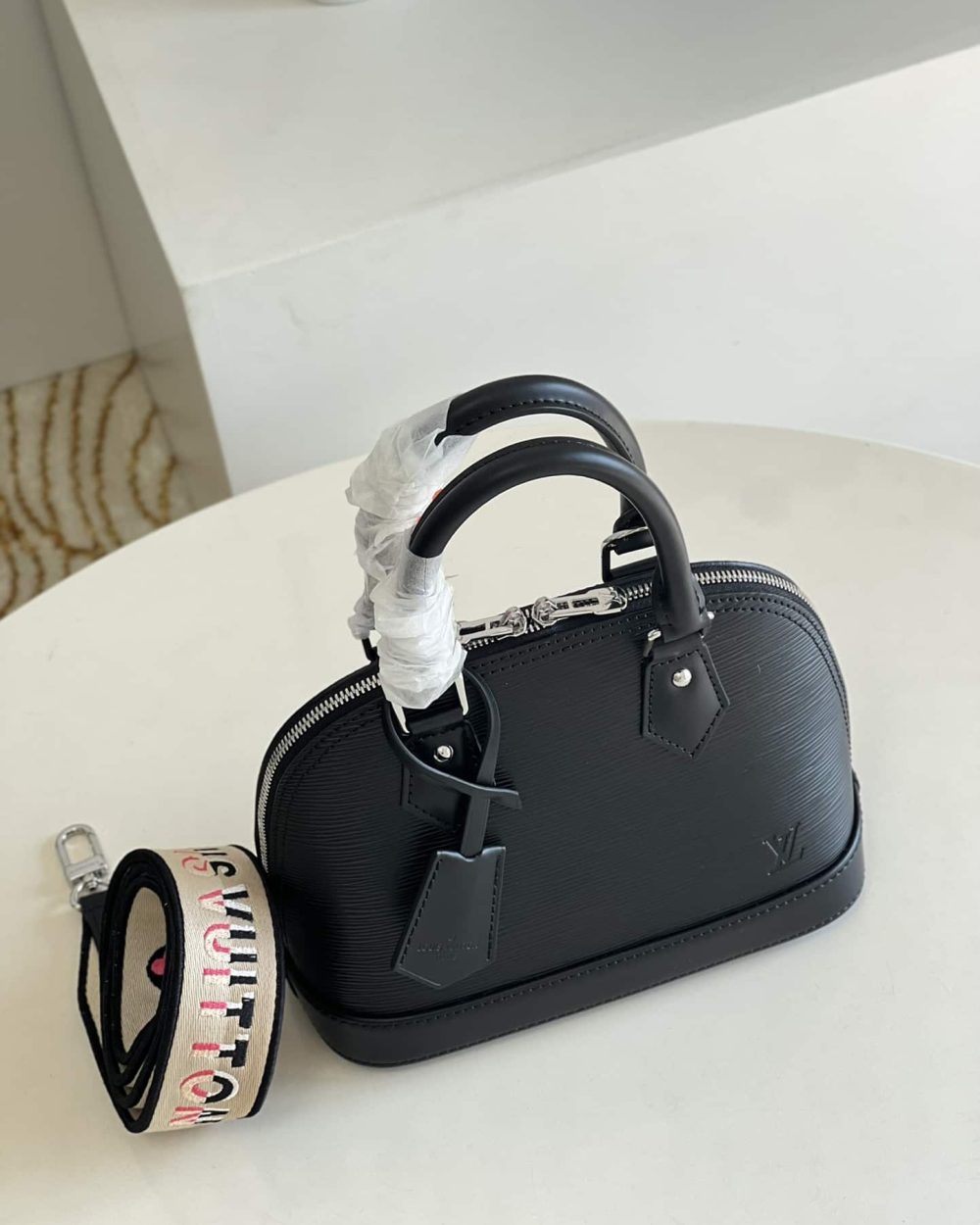 1:1 Replica Louis Vuitton LV Alma BB Epi Leather Black/ Exclusive Bag For Women M59217 - 9.2in/ 23.5cm