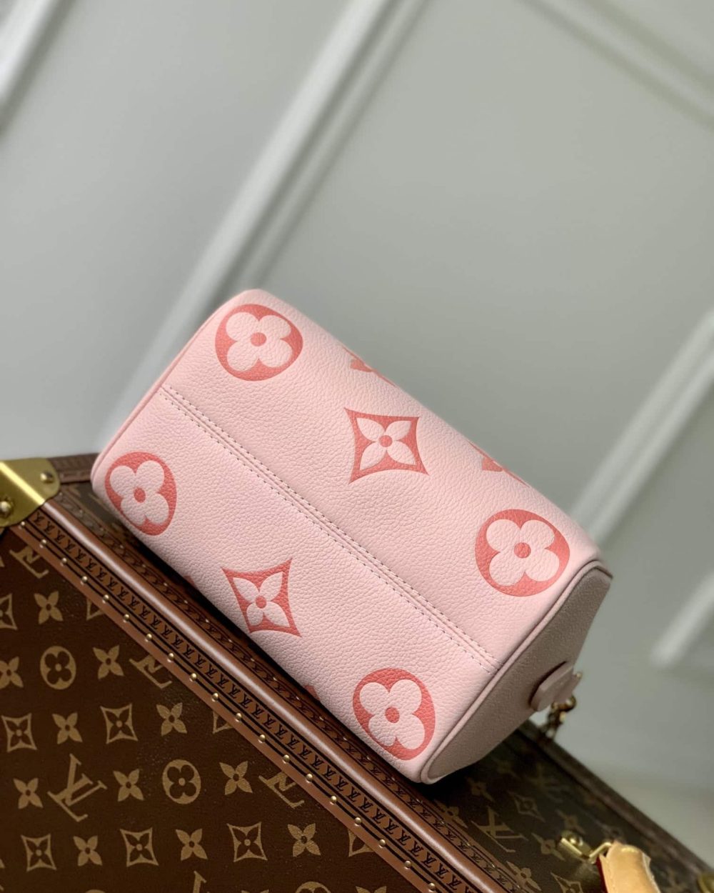 1:1 Replica Louis Vuitton LV Speedy Bandoulière 20 Monogram Empreinte Leather For Women M46518- 8.1 Inches/ 20.5 Cm