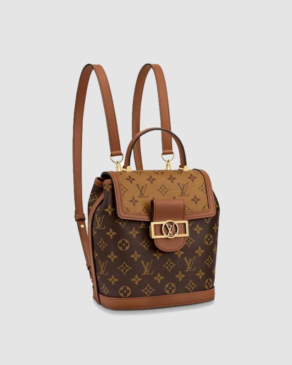 1:1 Replica Louis Vuitton LV Dauphine Backpack PM Monogram and Monogram Reverse Canvas By Nicolas Ghesquiere For Spring-Summer Luxury Bag For Women M45142 - 20cm