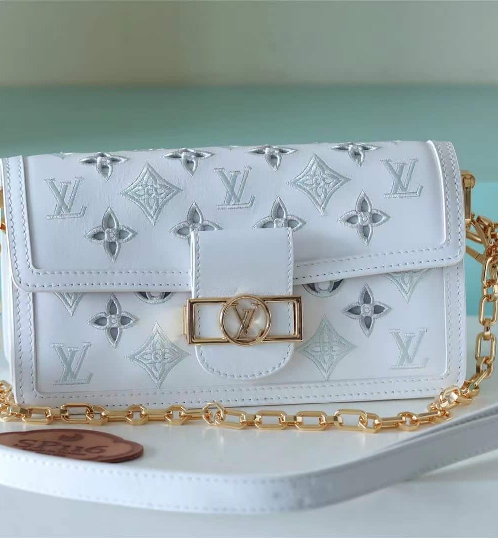 1:1 Replica Louis Vuitton LV Dauphine East West White Luxury Bag For Women M20739 -‎ 9.6in/24.5cm