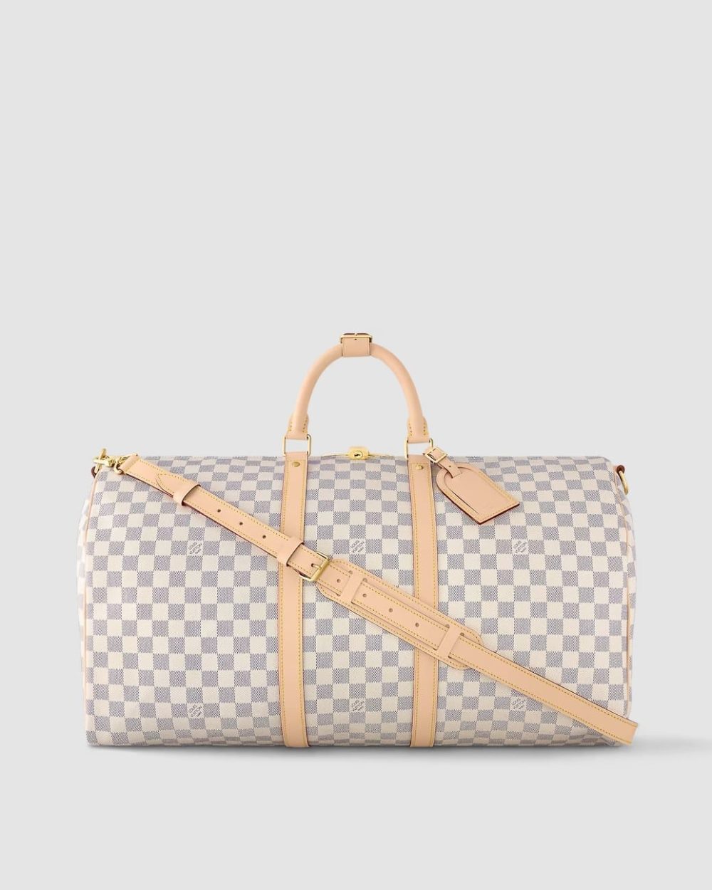 1:1 Replica Louis Vuitton LV Keepall Bandouliere 55 Damier Azur Canvas Luxury Bag For Women N41429 - 21.7in/55cm