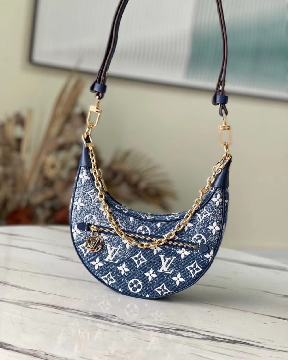 1:1 Replica Louis Vuitton LV Loop Since 1854 Denim Monogram Luxury Bag For Women M81166 - 9.1in/23cm