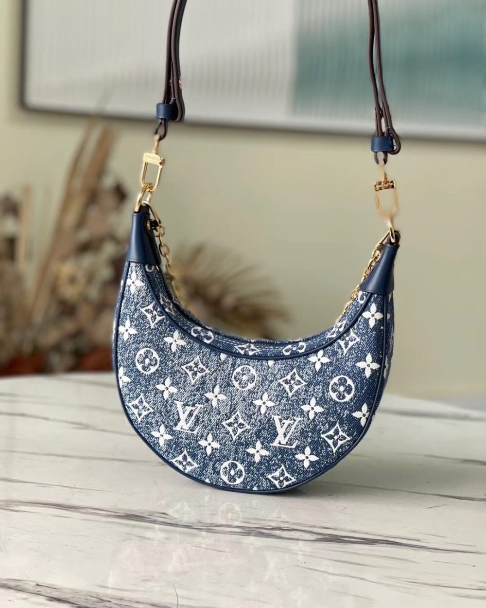 1:1 Replica Louis Vuitton LV Loop Since 1854 Denim Monogram Luxury Bag For Women M81166 - 9.1in/23cm