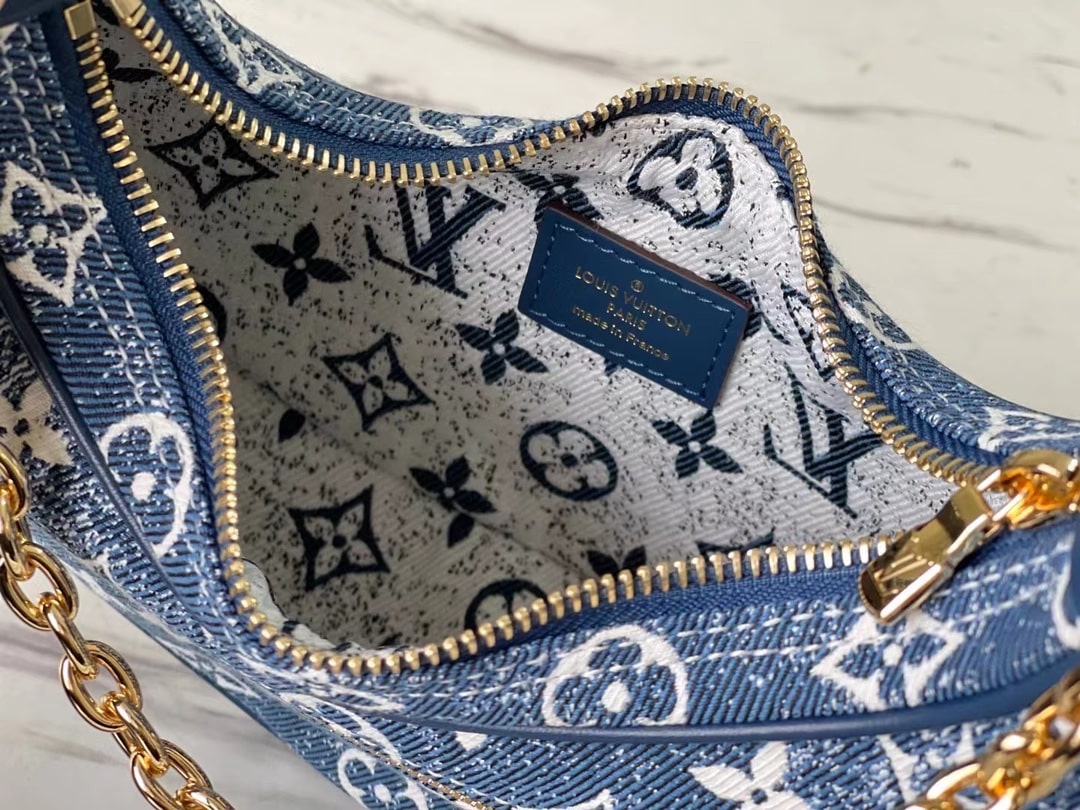 1:1 Replica Louis Vuitton LV Loop Since 1854 Denim Monogram Luxury Bag For Women M81166 - 9.1in/23cm - Image 6