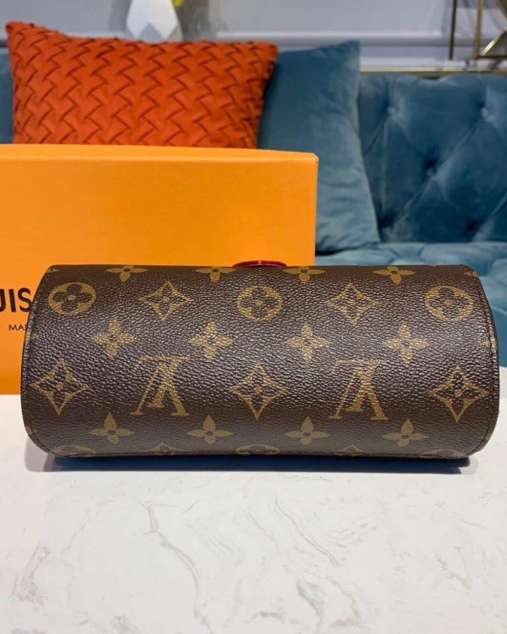 1:1 Replica Louis Vuitton LV 3 Watch Case Monogram Canvas Luxury Bag For Women M47530 - 7.9in/20cm