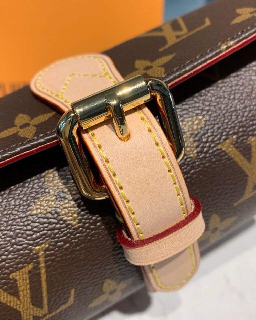 1:1 Replica Louis Vuitton LV 3 Watch Case Monogram Canvas Luxury Bag For Women M47530 - 7.9in/20cm