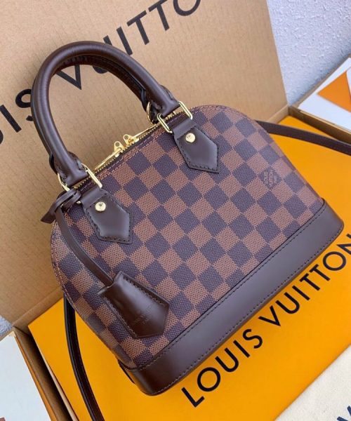1:1 Replica Louis Vuitton LV Alma BB Damier Ebene Canvas Exclusive For Women N41221 - 9.3in/ 23.5cm