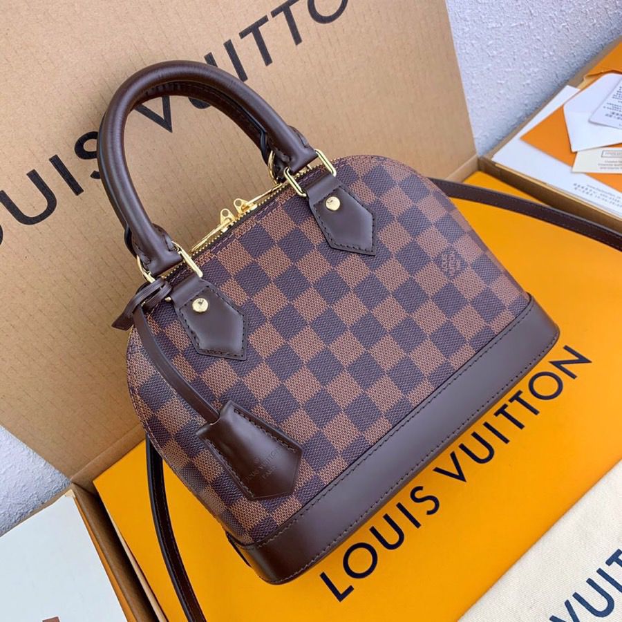 1:1 Replica Louis Vuitton LV Alma BB Damier Ebene Canvas Exclusive For Women N41221 - 9.3in/ 23.5cm - Image 3