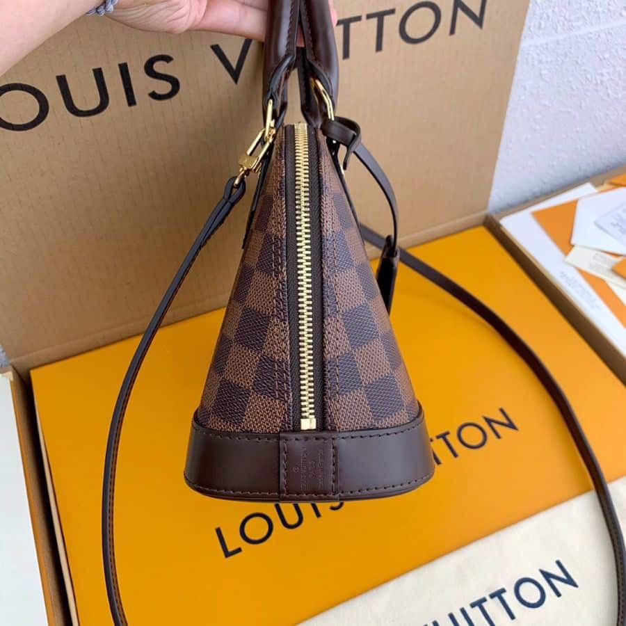 1:1 Replica Louis Vuitton LV Alma BB Damier Ebene Canvas Exclusive For Women N41221 - 9.3in/ 23.5cm - Image 5