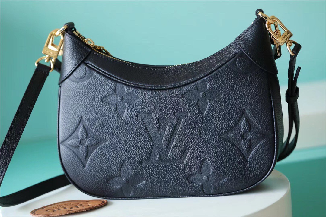 1:1 Replica Louis Vuitton LV Bagatelle Monogram Empreinte Leather Luxury Bag For Women M46002 - 22cm/8.7in - Image 9