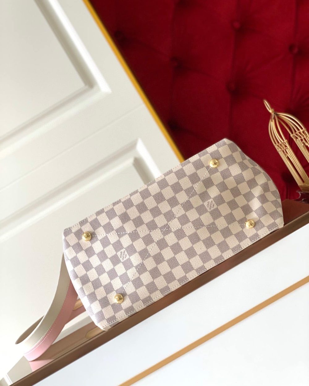 1:1 Replica Louis Vuitton LV Beaubourg Hobo MM Damier Azur Canvas Luxury Bag For Women N40343 - 12.6in/32cm