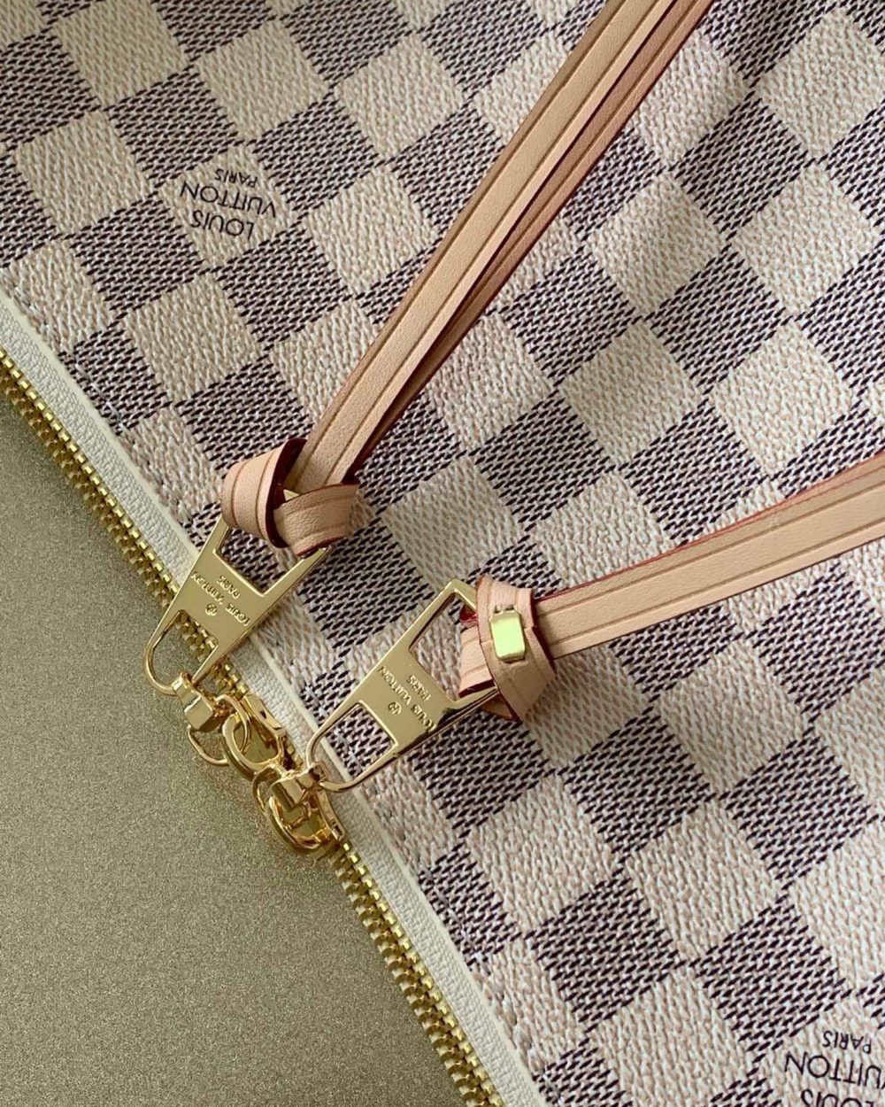 1:1 Replica Louis Vuitton LV Beaubourg Hobo MM Damier Azur Canvas Luxury Bag For Women N40343 - 12.6in/32cm