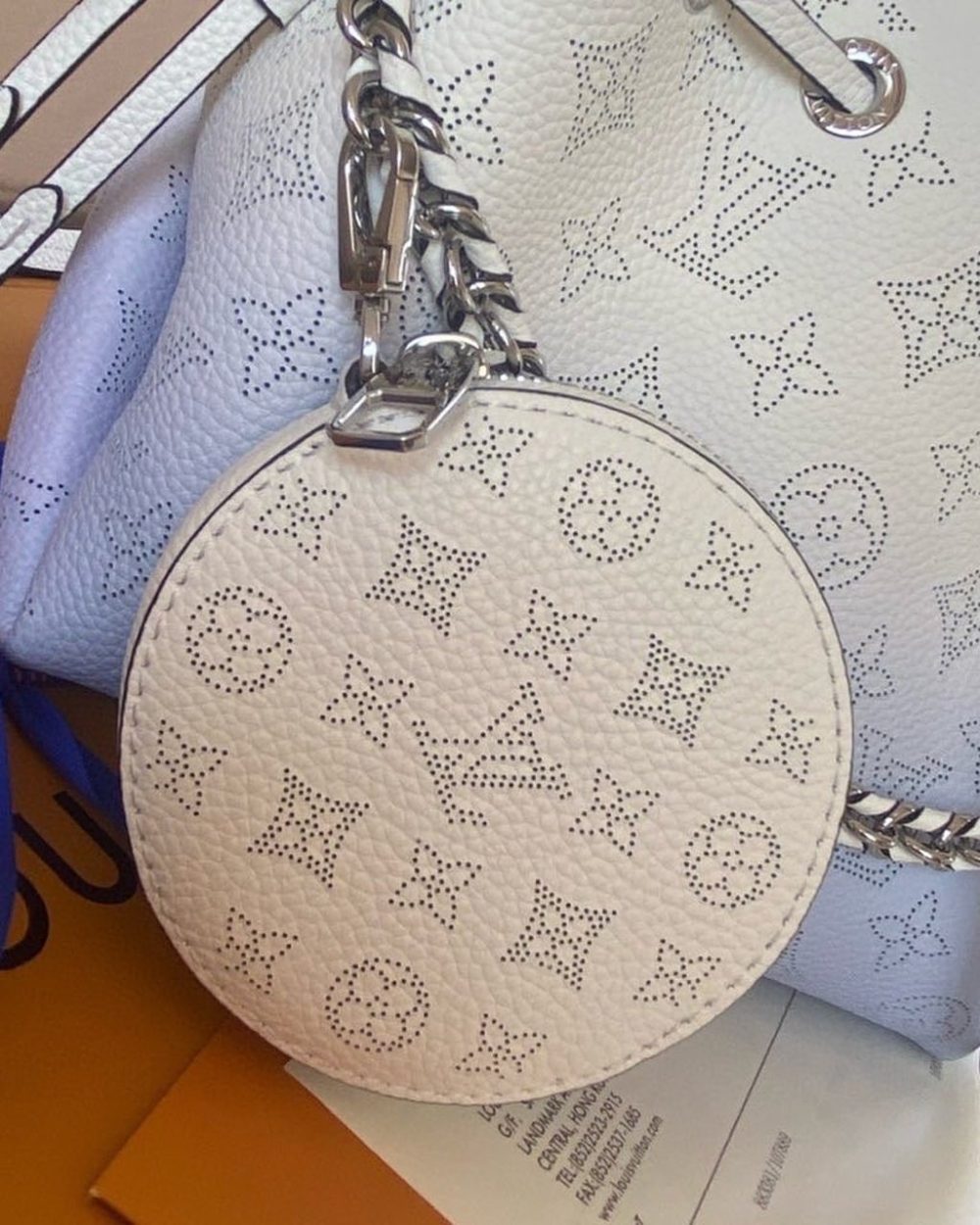 1:1 Replica Louis Vuitton LV Bella Bucket Bag Light Blue Luxury Bag For Women M57856 - 7.5in/19cm