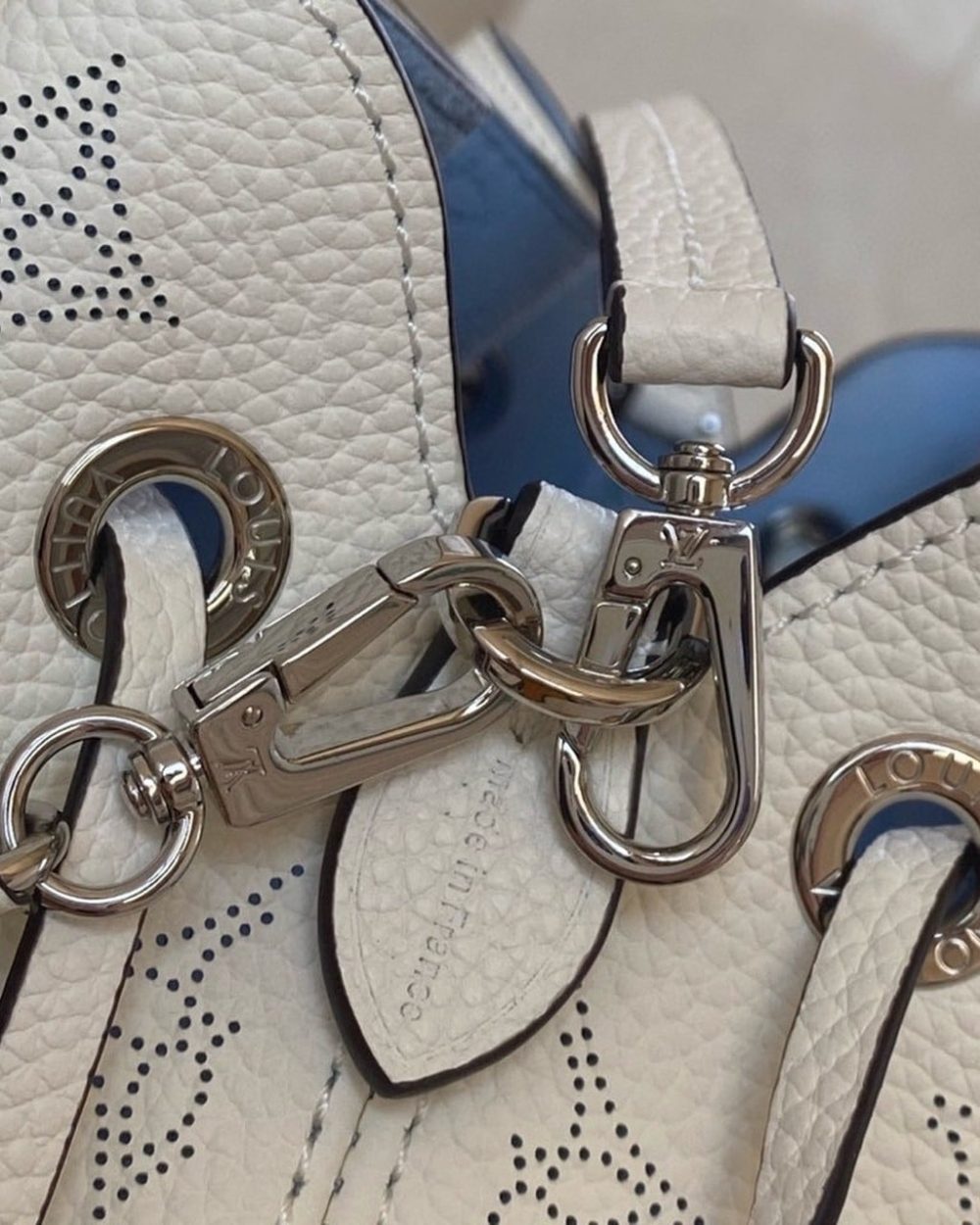 1:1 Replica Louis Vuitton LV Bella Bucket Bag Light Blue Luxury Bag For Women M57856 - 7.5in/19cm