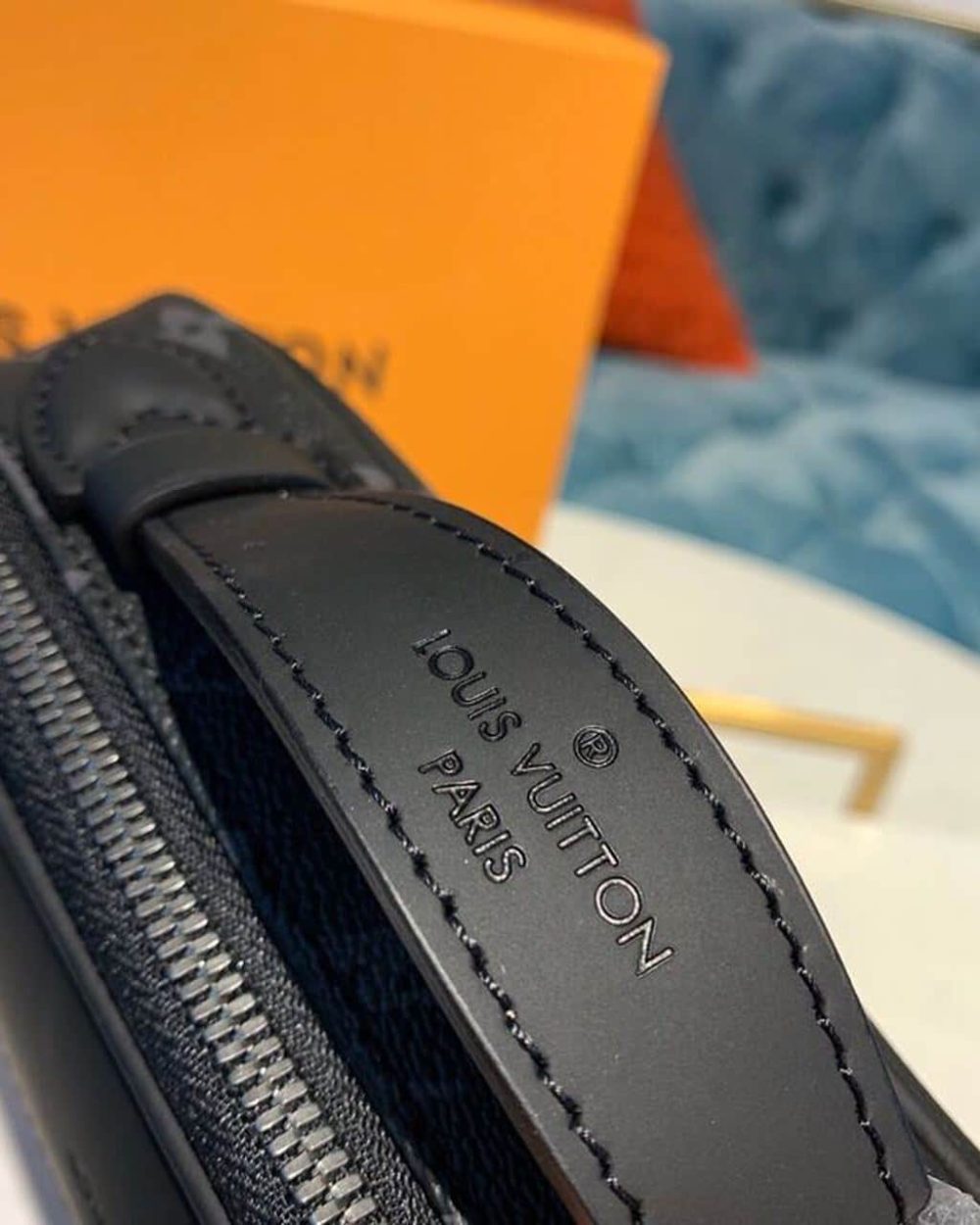 1:1 Replica Louis Vuitton LV Bumbag Monogram Eclipse Canvas Unique For Men M42906 - 11in/28cm