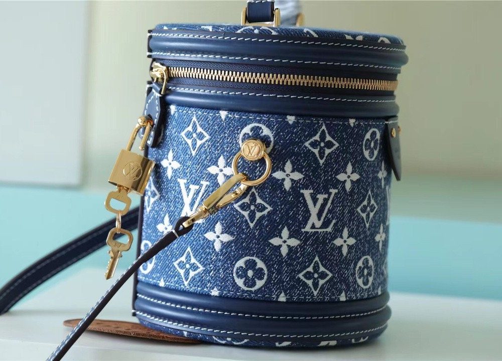1:1 Replica Louis Vuitton LV Cannes Monogram Denim Luxury Bag For Women - 6.7in