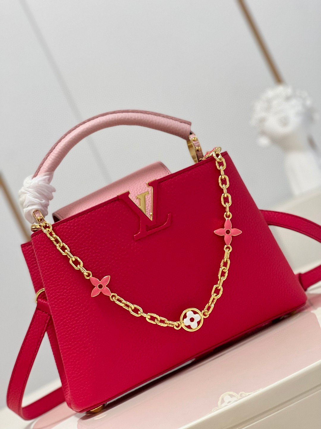 1:1 Replica Louis Vuitton LV Capucines BB Hot Pink Luxury Bag For Women - 10.6in - Image 6