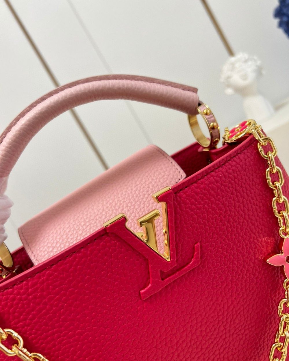 1:1 Replica Louis Vuitton LV Capucines BB Hot Pink Luxury Bag For Women - 10.6in