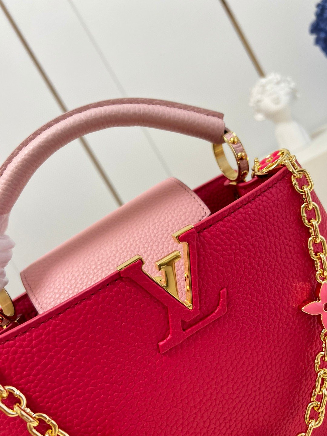 1:1 Replica Louis Vuitton LV Capucines BB Hot Pink Luxury Bag For Women - 10.6in - Image 5