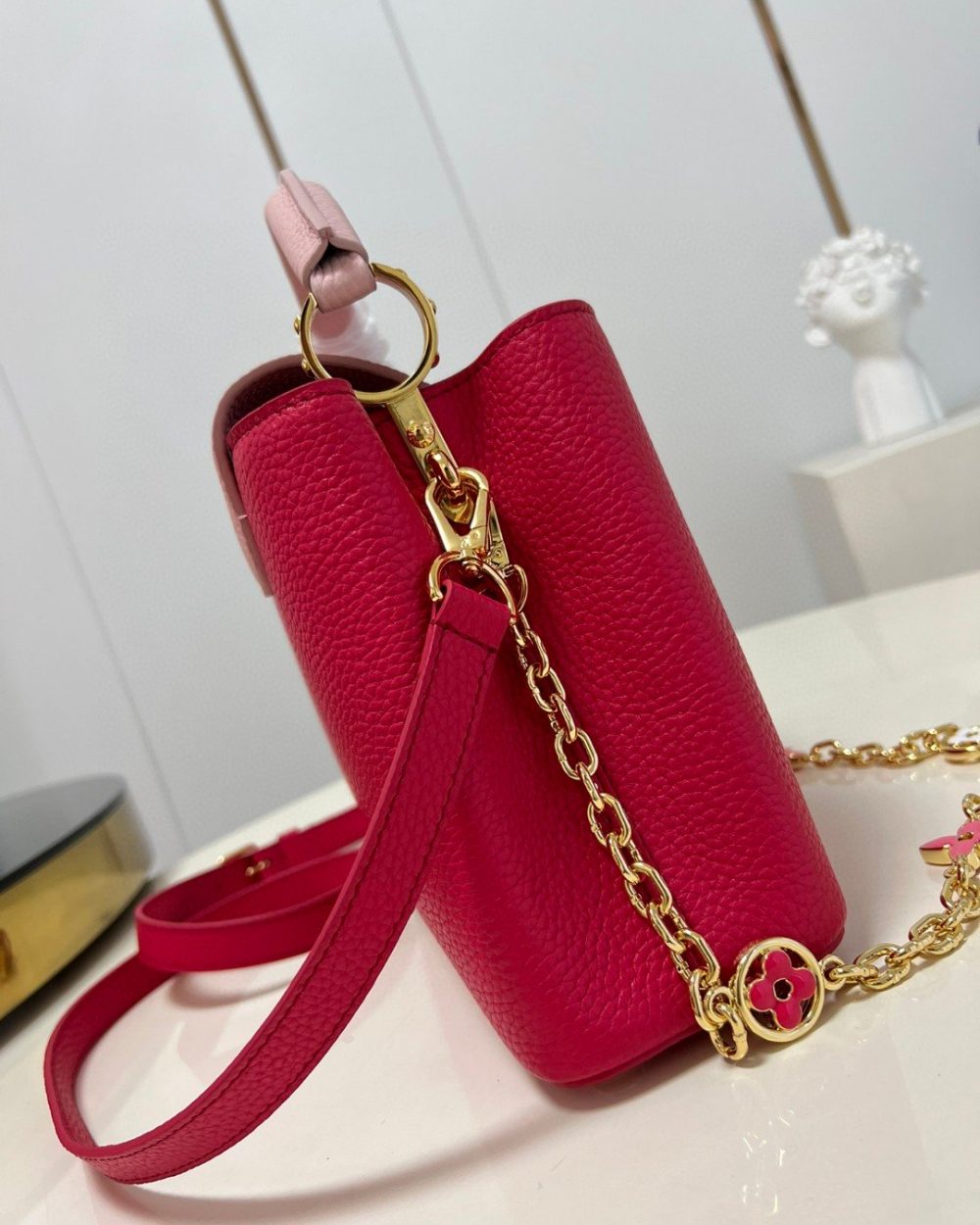 1:1 Replica Louis Vuitton LV Capucines BB Hot Pink Luxury Bag For Women - 10.6in