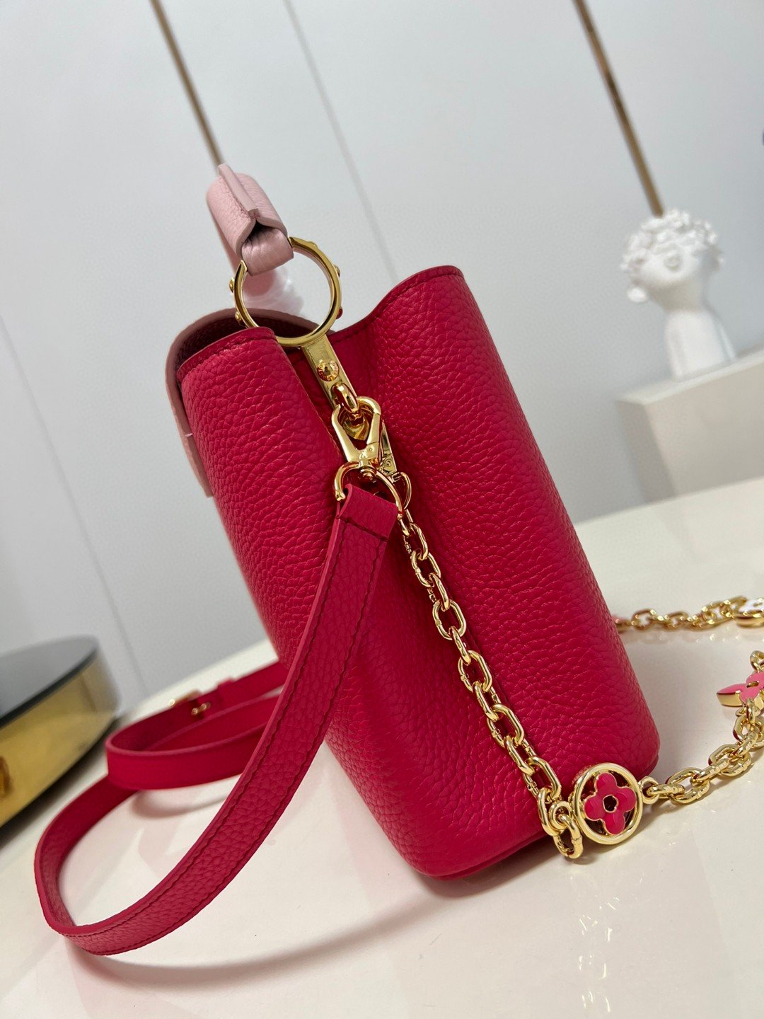 1:1 Replica Louis Vuitton LV Capucines BB Hot Pink Luxury Bag For Women - 10.6in - Image 4