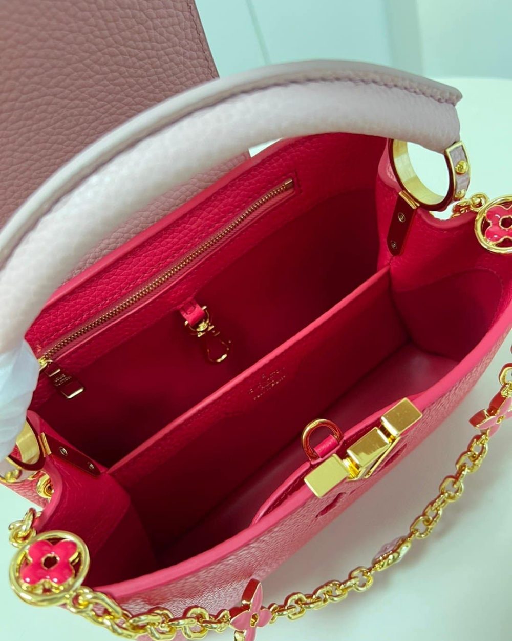 1:1 Replica Louis Vuitton LV Capucines BB Hot Pink Luxury Bag For Women - 10.6in
