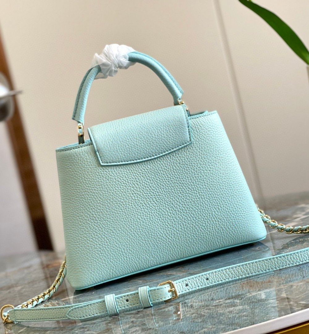 1:1 Replica Louis Vuitton LV Capucines BB Jade Green Luxury Bag For Women - 10.6in