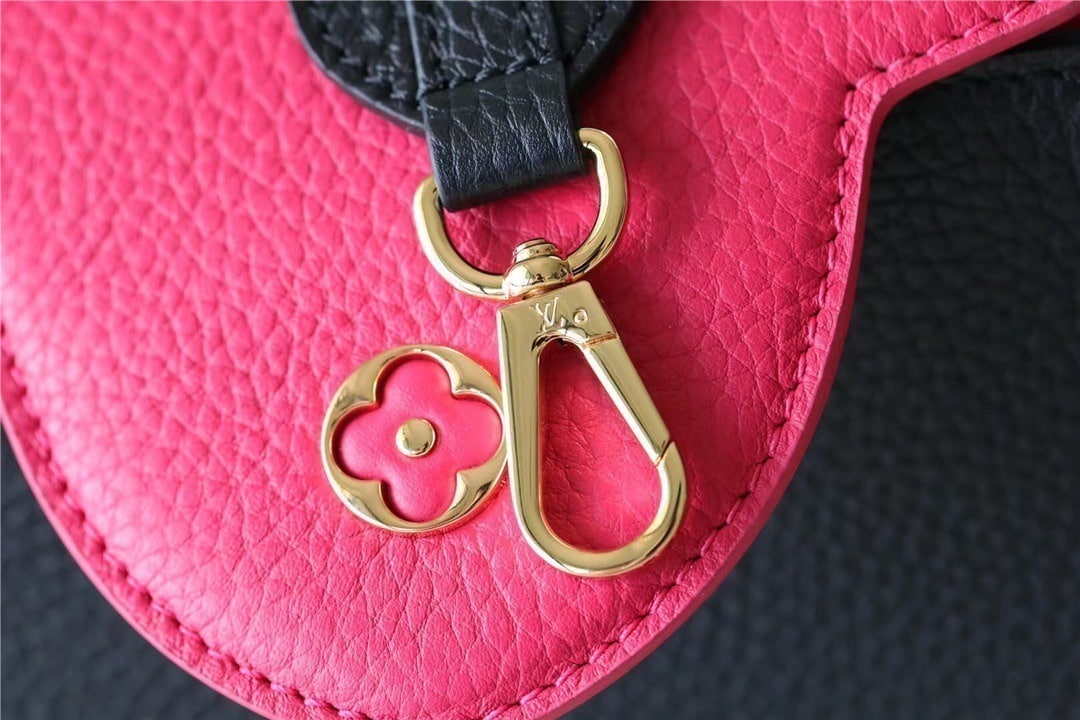 1:1 Replica Louis Vuitton LV Capucines BB Taurillon Black/ Rose Berlingot Luxury Bag For Women - 10.6in - Image 2
