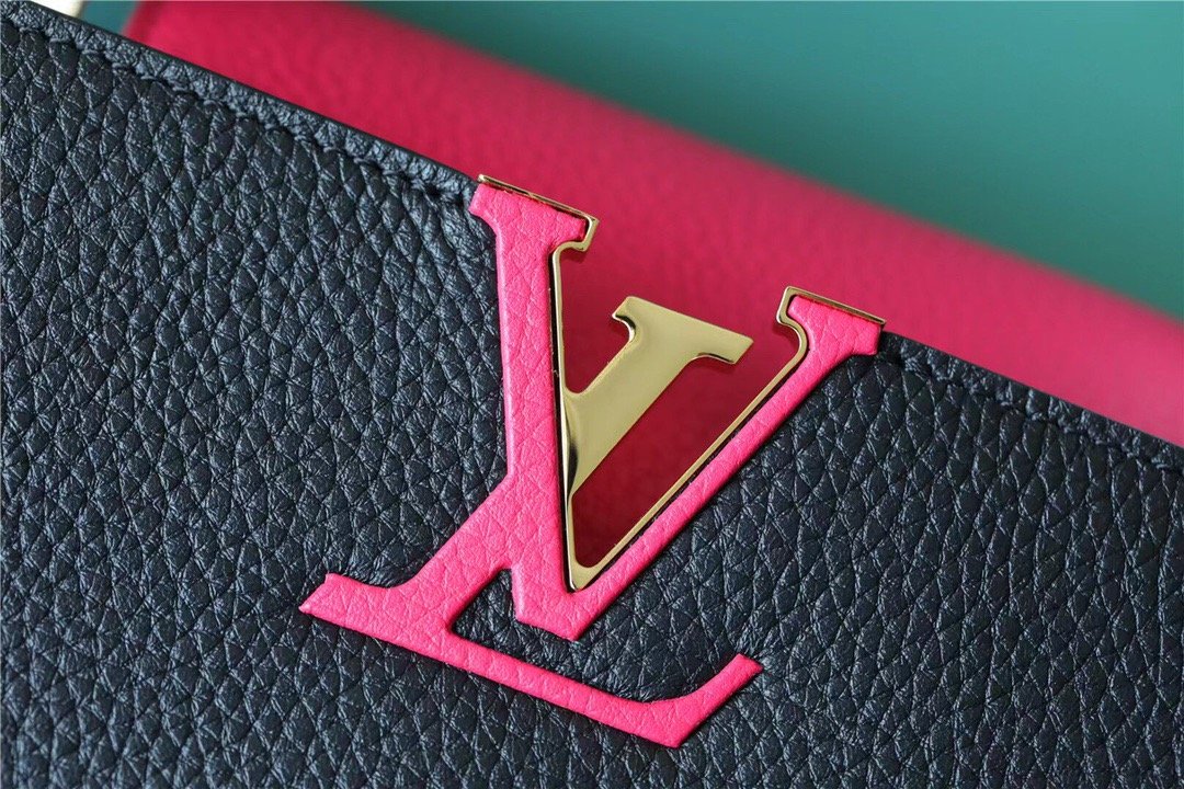 1:1 Replica Louis Vuitton LV Capucines BB Taurillon Black/ Rose Berlingot Luxury Bag For Women - 10.6in - Image 5