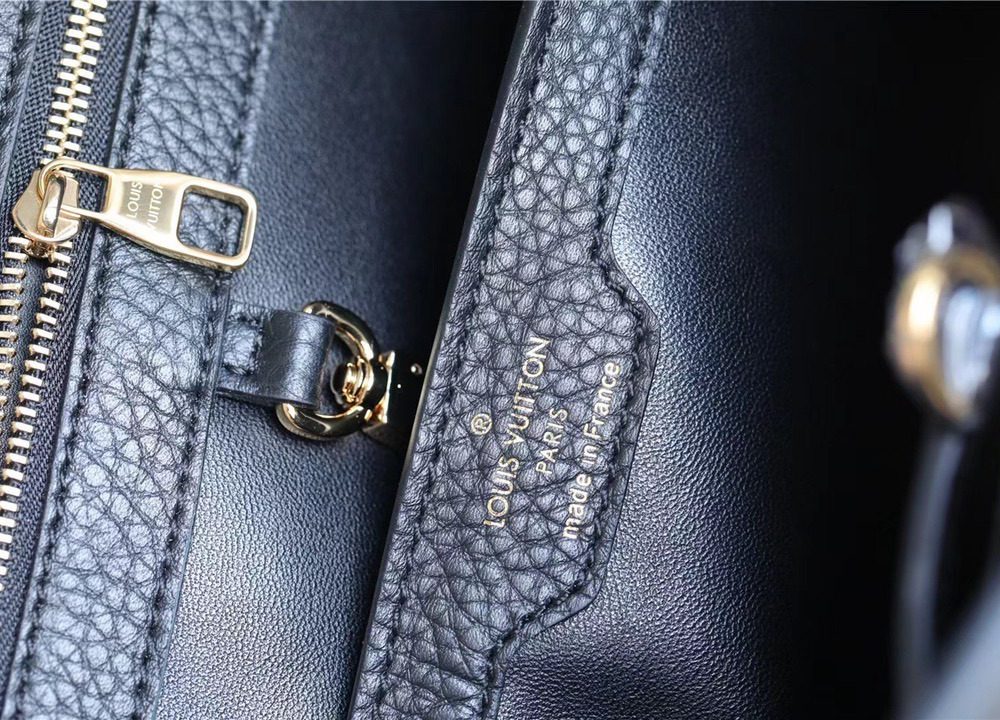 1:1 Replica Louis Vuitton LV Capucines BB Taurillon Black/Blue Luxury Bag For Women - 10.6in/27cm