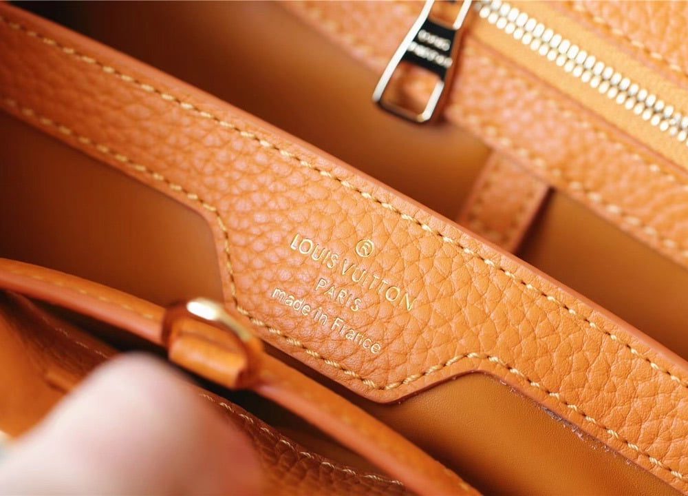 1:1 Replica Louis Vuitton LV Capucines BB Taurillon Jaune Sunbeam For Women - 27cm/10.6in