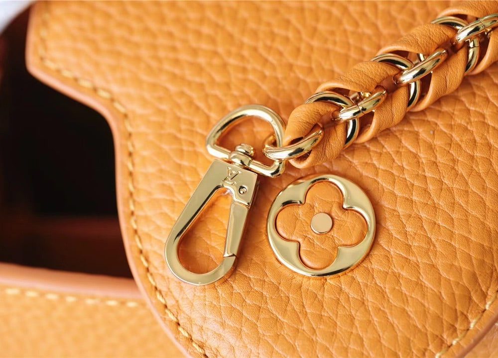 1:1 Replica Louis Vuitton LV Capucines BB Taurillon Jaune Sunbeam For Women - 27cm/10.6in