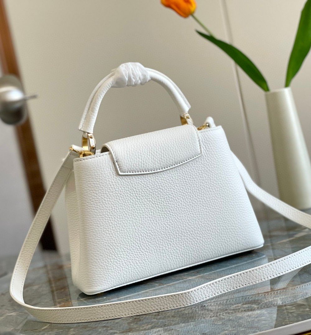 1:1 Replica Louis Vuitton LV Capucines BB White Luxury Bag For Women M55832 - 10.6in/27cm