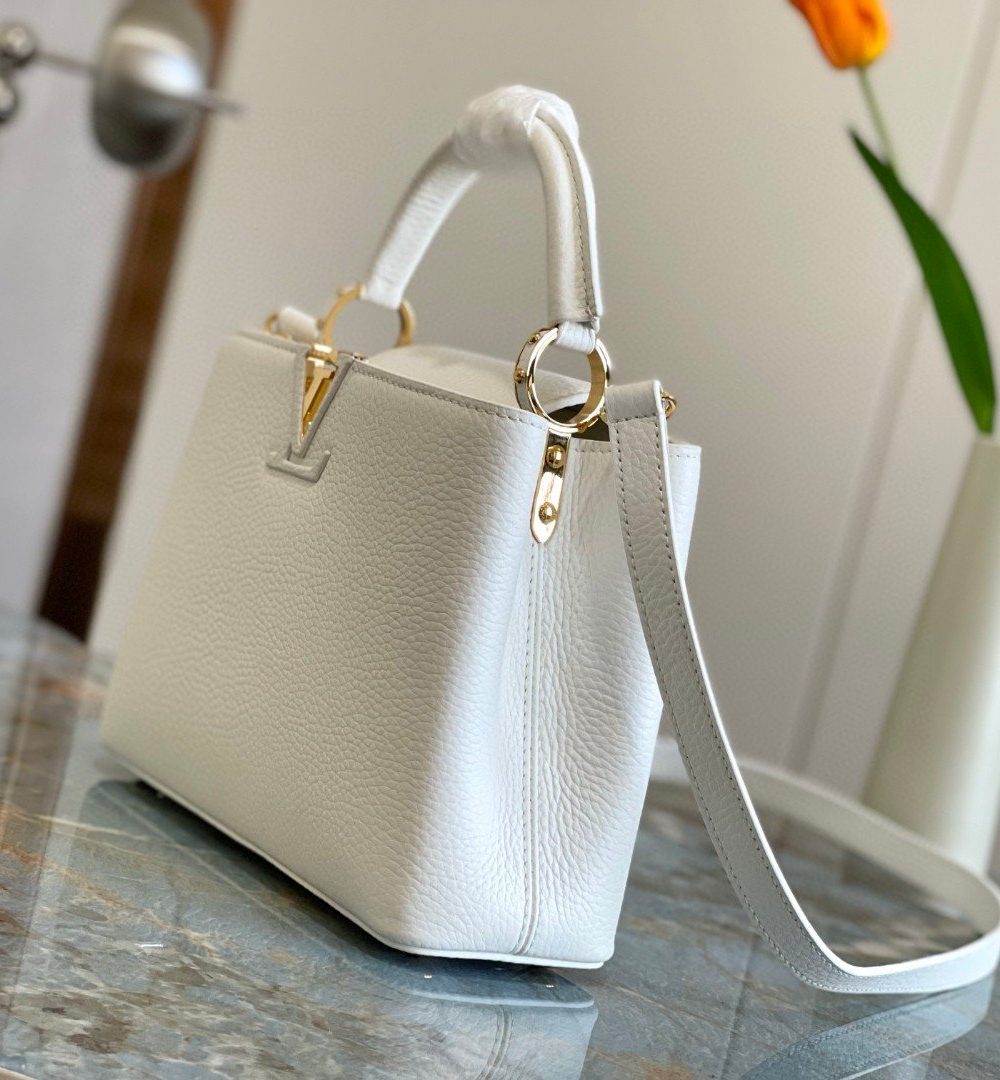 1:1 Replica Louis Vuitton LV Capucines BB White Luxury Bag For Women M55832 - 10.6in/27cm