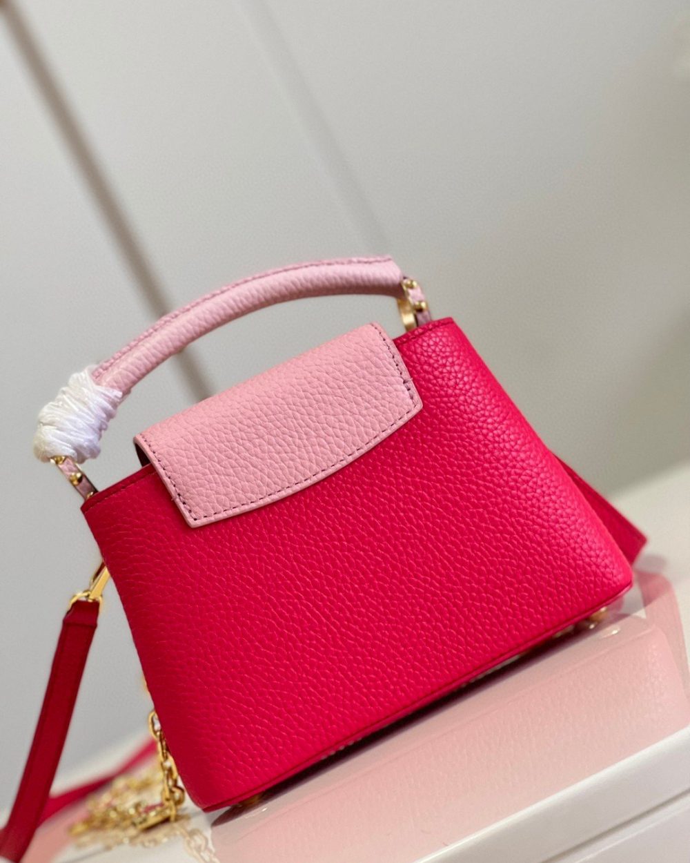 1:1 Replica Louis Vuitton LV Capucines Mini Hot Pink Luxury Bag For Women - 8.3in/21cm