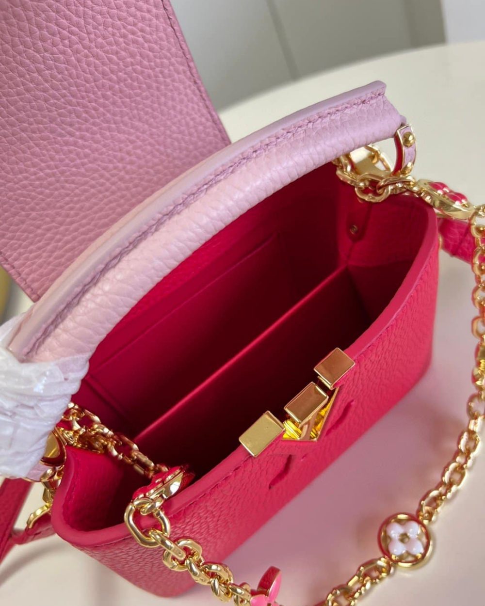1:1 Replica Louis Vuitton LV Capucines Mini Hot Pink Luxury Bag For Women - 8.3in/21cm