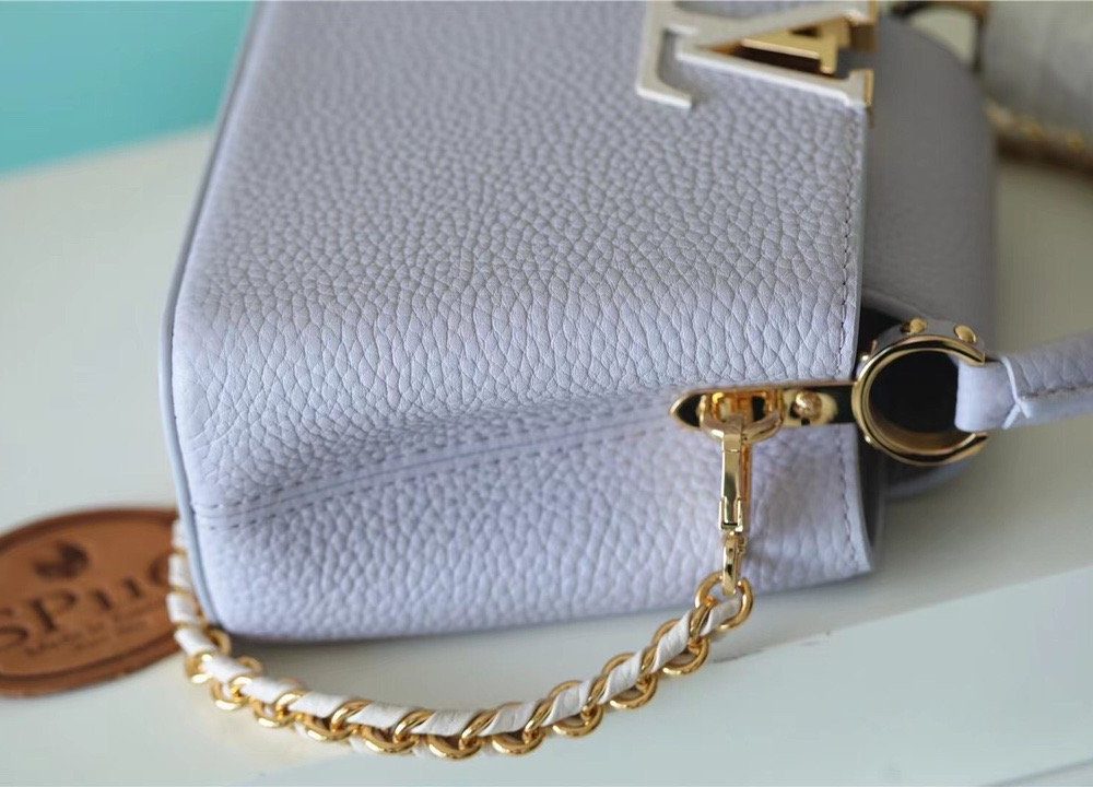 1:1 Replica Louis Vuitton LV Capucines Mini Taurillon Light Blue Luxury Bag For Women - 21cm/8.3in