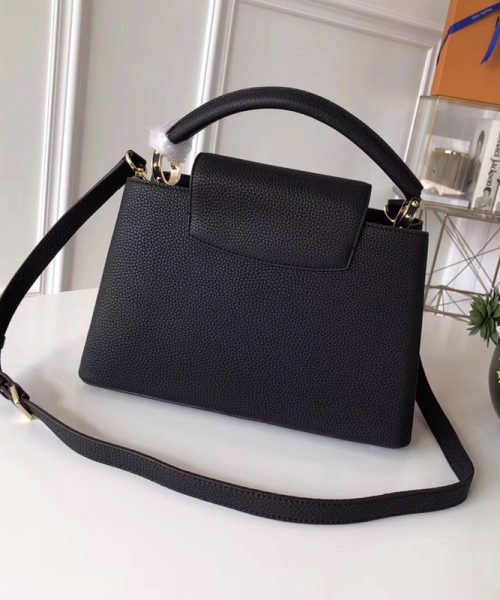 1:1 Replica Louis Vuitton LV Capucines Mini Taurillon Black Luxury Bag For Women M42259 - 31.5cm/ 12.4in
