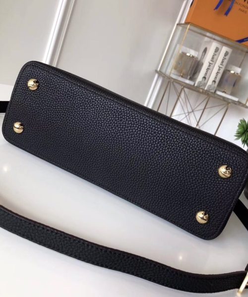 1:1 Replica Louis Vuitton LV Capucines Mini Taurillon Black Luxury Bag For Women M42259 - 31.5cm/ 12.4in