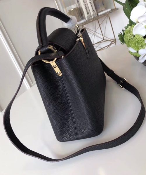 1:1 Replica Louis Vuitton LV Capucines Mini Taurillon Black Luxury Bag For Women M42259 - 31.5cm/ 12.4in