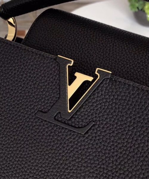 1:1 Replica Louis Vuitton LV Capucines Mini Taurillon Black Luxury Bag For Women M42259 - 31.5cm/ 12.4in